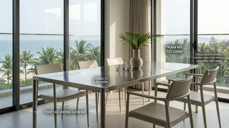 Bàn Ghế Inox Ngoài Trời Giá Bao Nhiêu? Bảng Giá Cập Nhật 2026
