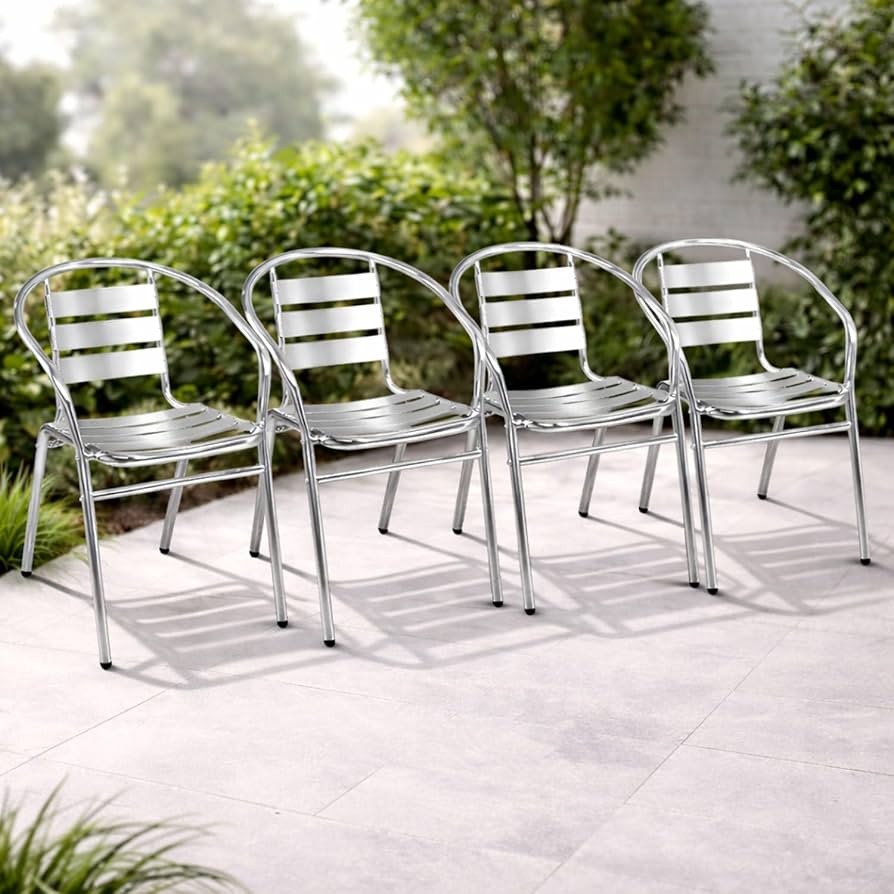 8 Mẫu Ghế Inox Quán Cafe Sân Vườn Đẹp Và Tối Ưu Không Gian